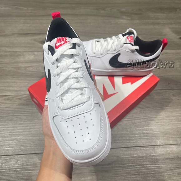 Nike Court Low GS White Pink Grey - Picture 2 of 9